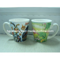 V-Shaped Ceramic Mugs, 12oz Ceramic Mugs